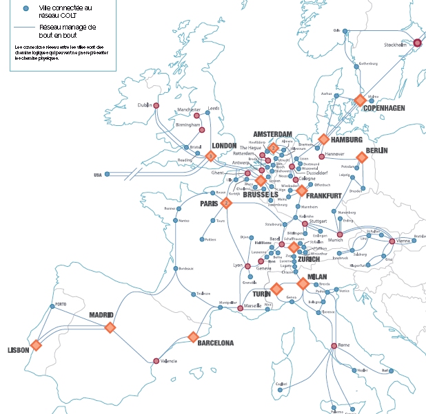 Sdsl wan 2Mb Europe : SDSL Internet, Ethernet, MPLS, Wave vers toutes les capitales