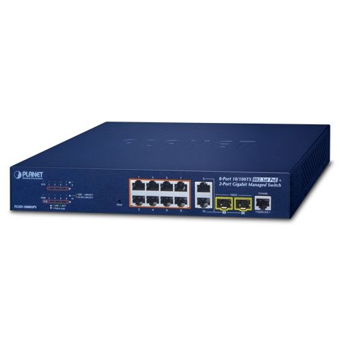 Switch 8 ports 100Mbits PoE at +2 Giga/SFP FGSD-1008HPS
