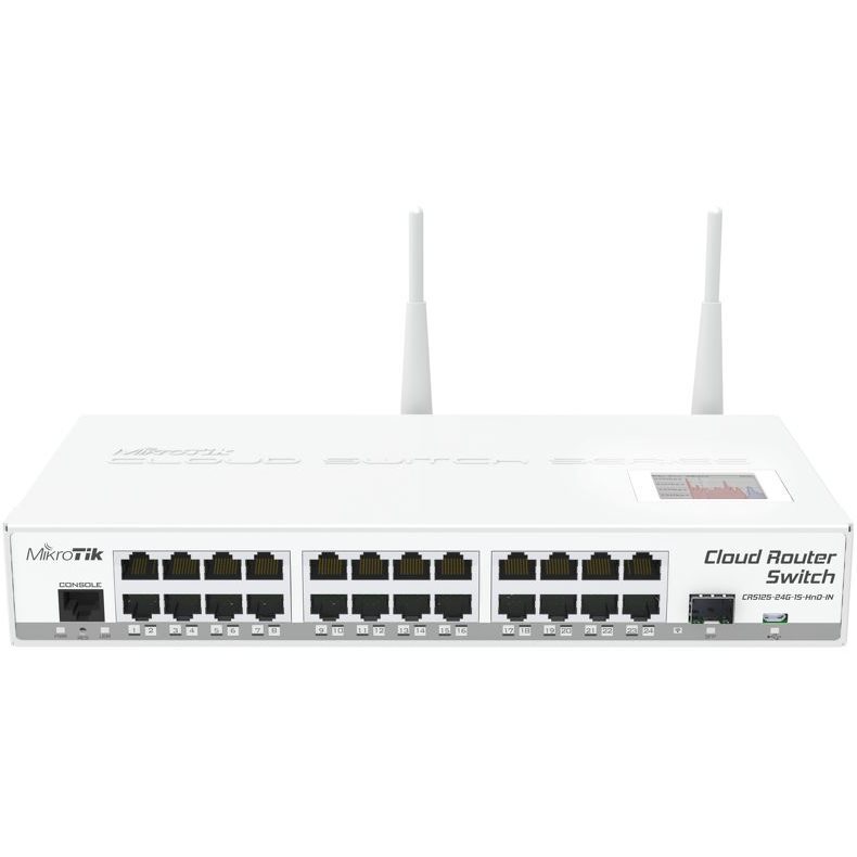 Switch Cloud 24 ports Giga 1 SFP Wifi n dual boot CRS125-24G-1S-2HND-IN