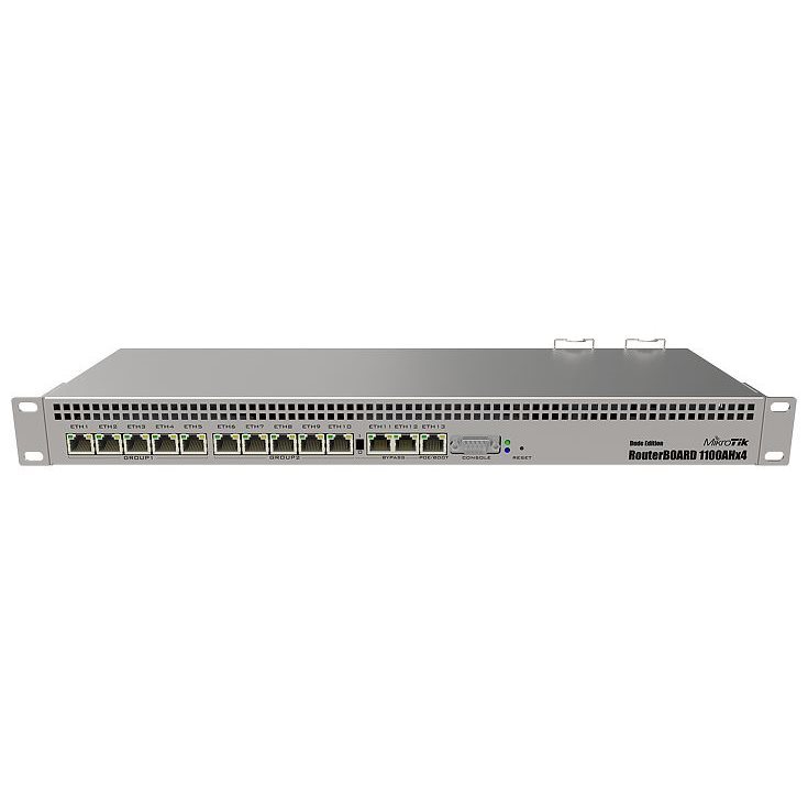   Routeurs  pro   Routeur 13 ports Giga RB1100AHx4 Dude 19 red PSU RB1100DX4