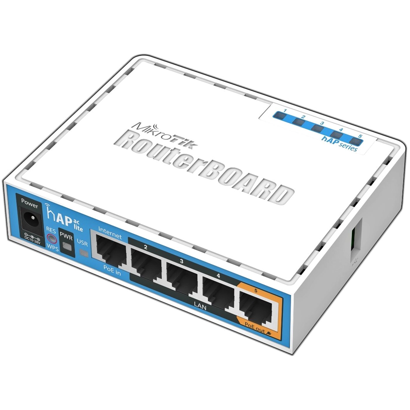   Routeurs Soho   Routeur 5 ports (1 PoE) + Wifi ac hAP USB (3G) RB952UI-5AC2ND