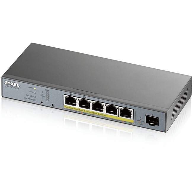   Switch   Switch 5 ports Giga POE++ 1 SFP 60w Extended mode GS1350-6HP-EU0101F