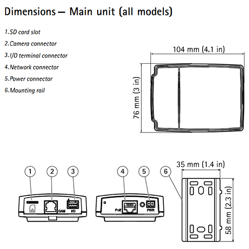  Caméras discrètes / Objectifs déportés Caméra miniature P1224-E 0654-001