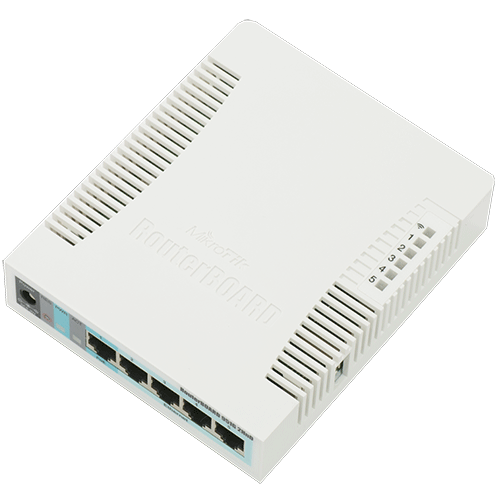   Routeurs Soho   Routeur 5 ports Giga (dont 1 PoE) + Wifi n hAP RB951G-2HND